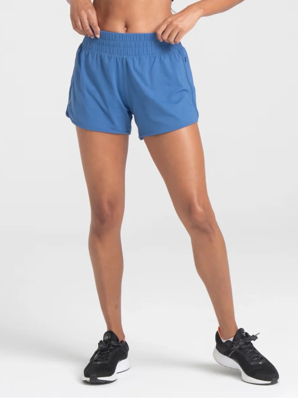 Women's Definite Articles Athletic Shorts in Blue with Elastic Waist